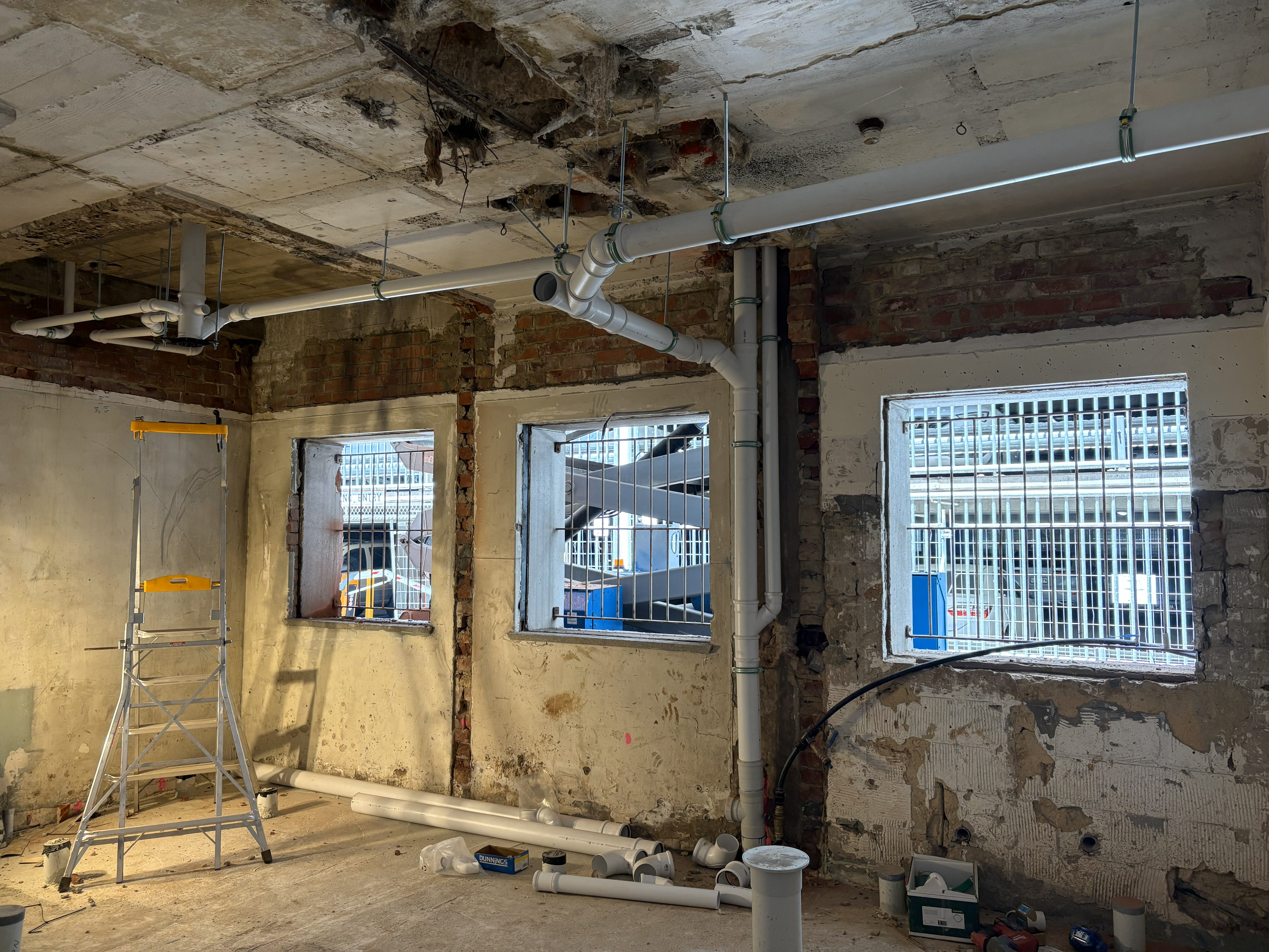 Commercial plumbing refurbishment project